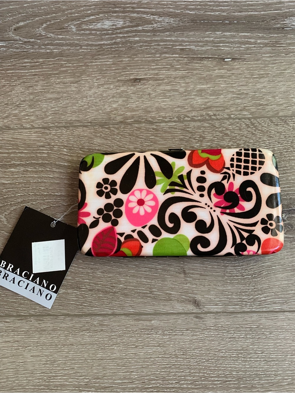 Braciano Floral Print Phone Case in Pink, Black & Green